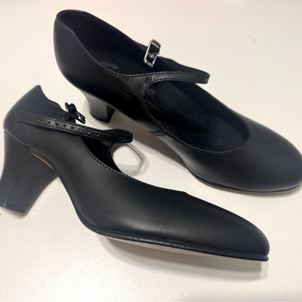 Capezio Black 2 inch Footlight Character Heel